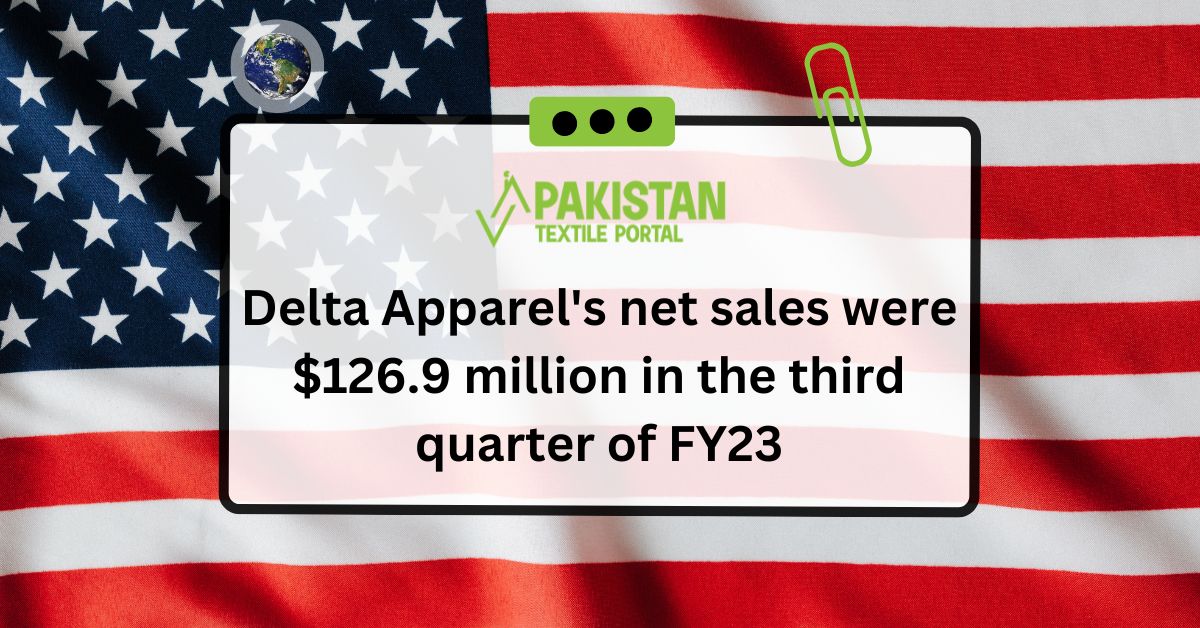 Delta Apparel’s net sales were $126.9 million in the third quarter of FY23