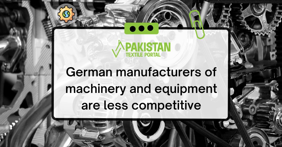 German manufacturers of machinery and equipment are less competitive