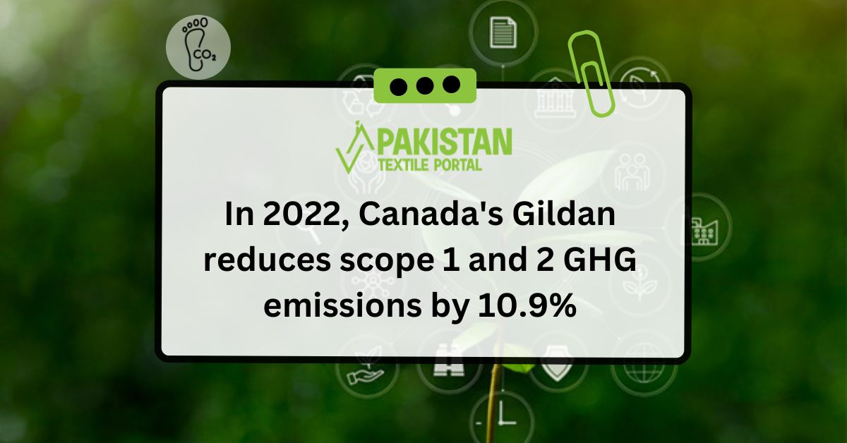 In 2022, Canada’s Gildan reduces scope 1 and 2 GHG emissions by 10.9%