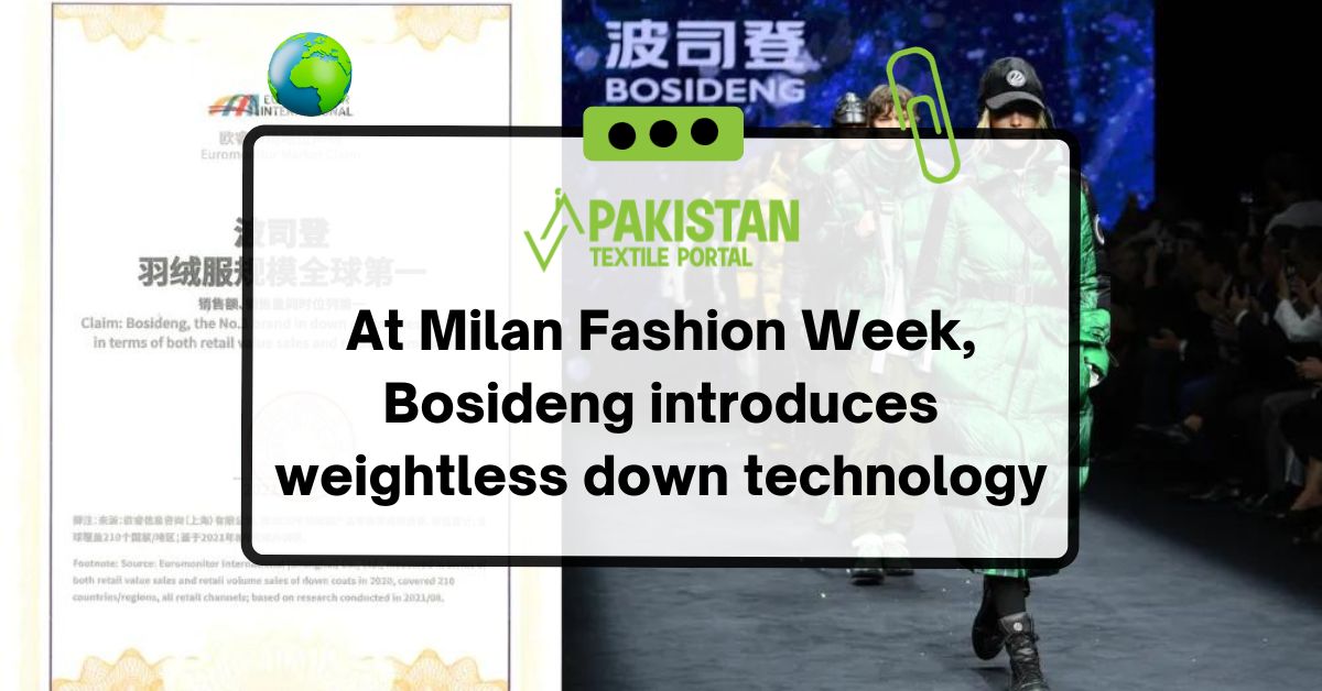 At Milan Fashion Week, Bosideng introduces weightless down technology