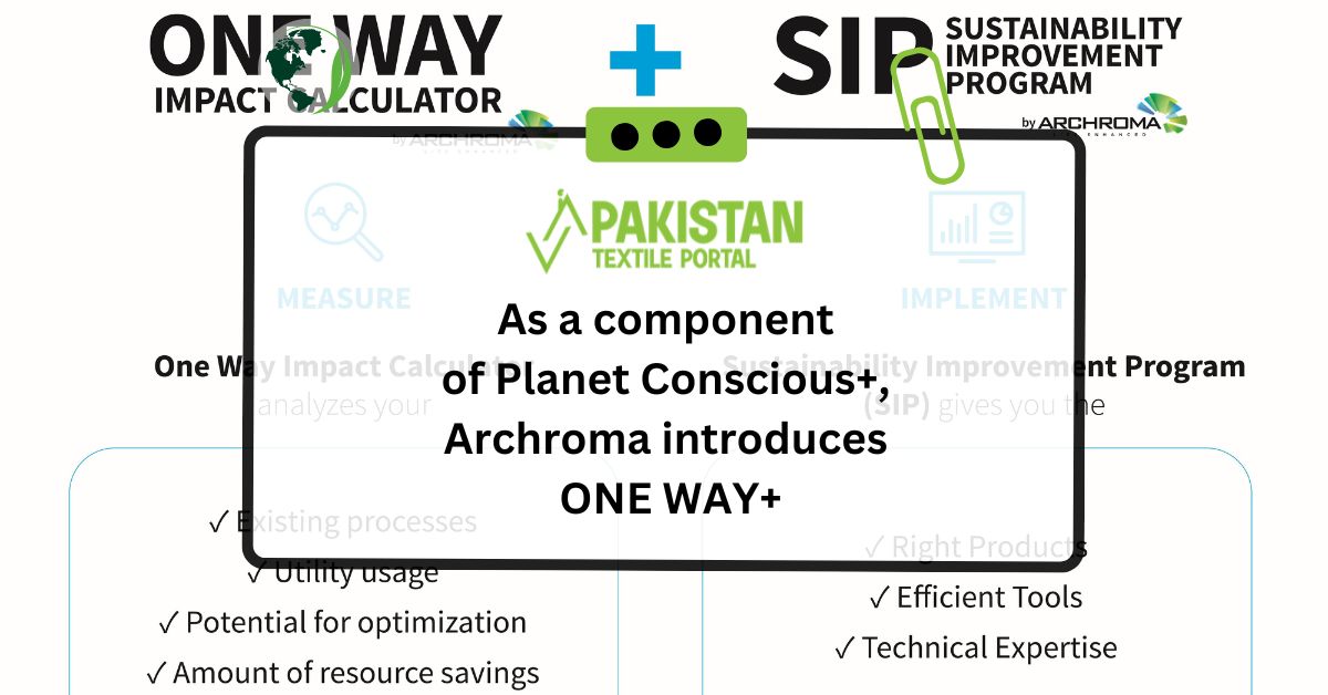 As a component of Planet Conscious+, Archroma introduces ONE WAY+