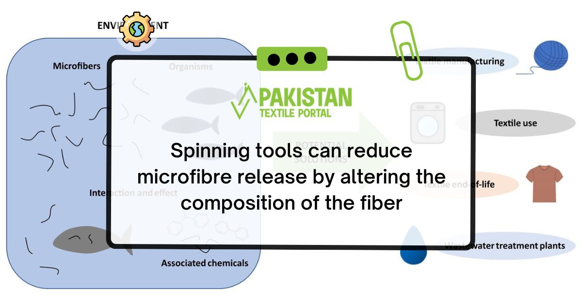 Spinning tools can reduce microfibre release by altering the composition of the fiber