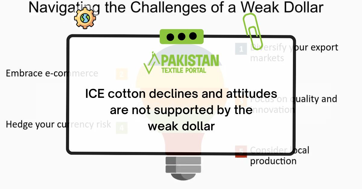 ICE cotton declines and attitudes are not supported by the weak dollar