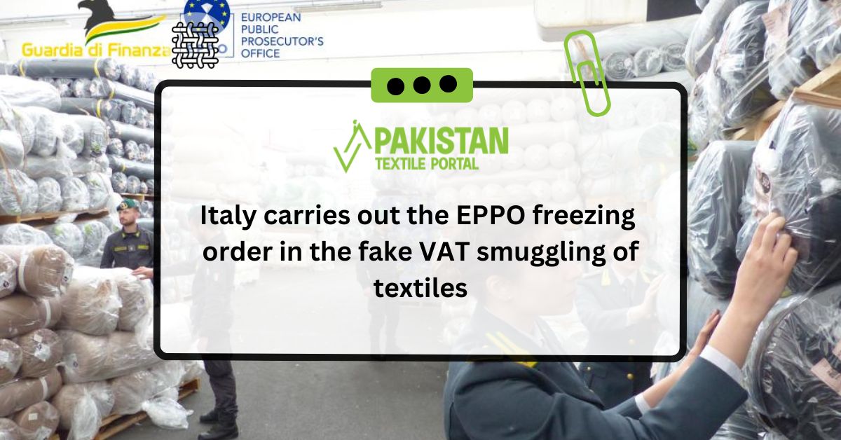 Italy carries out the EPPO freezing order in the fake VAT smuggling of textiles